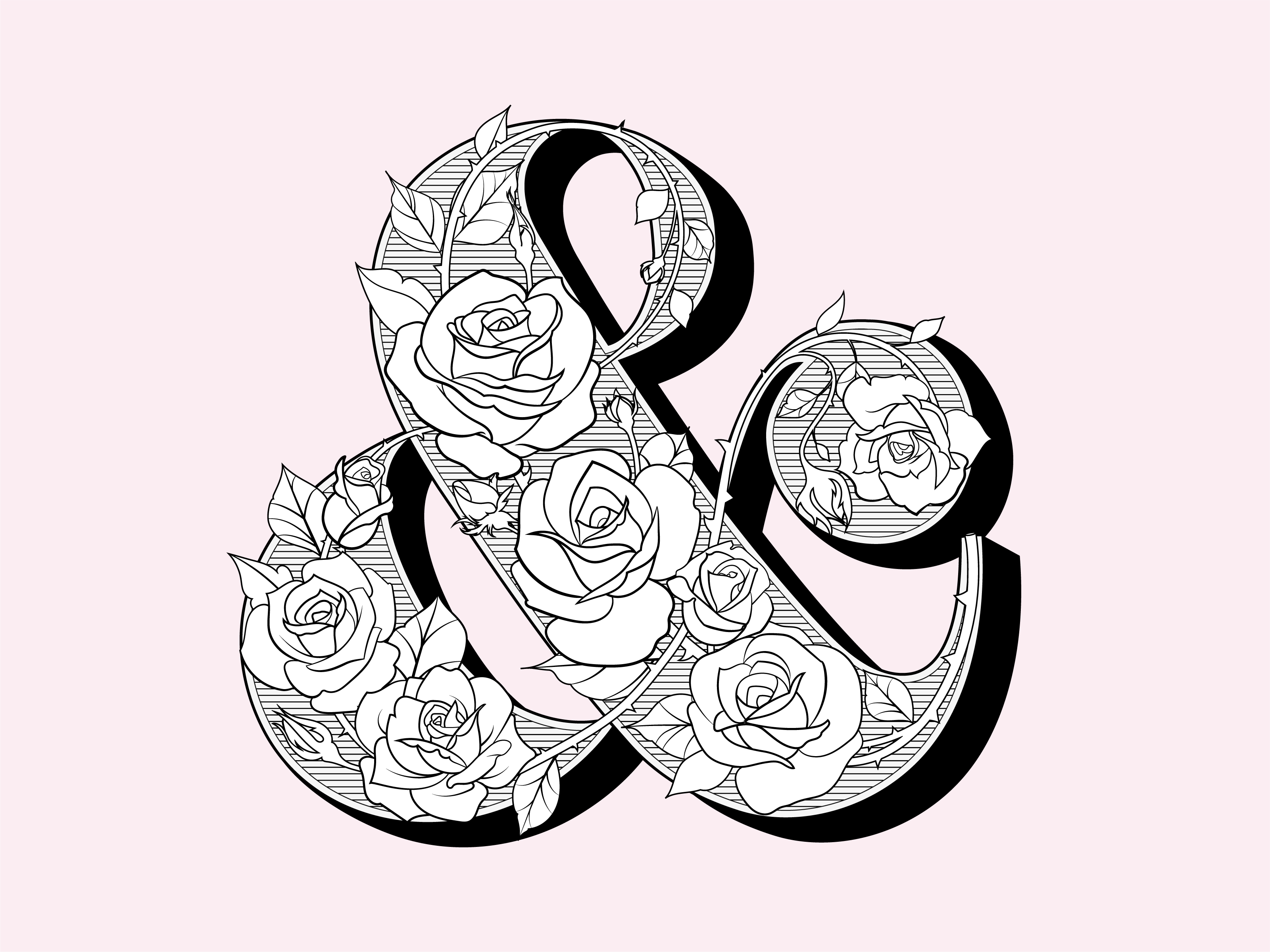 This is the floral ampersand I created.