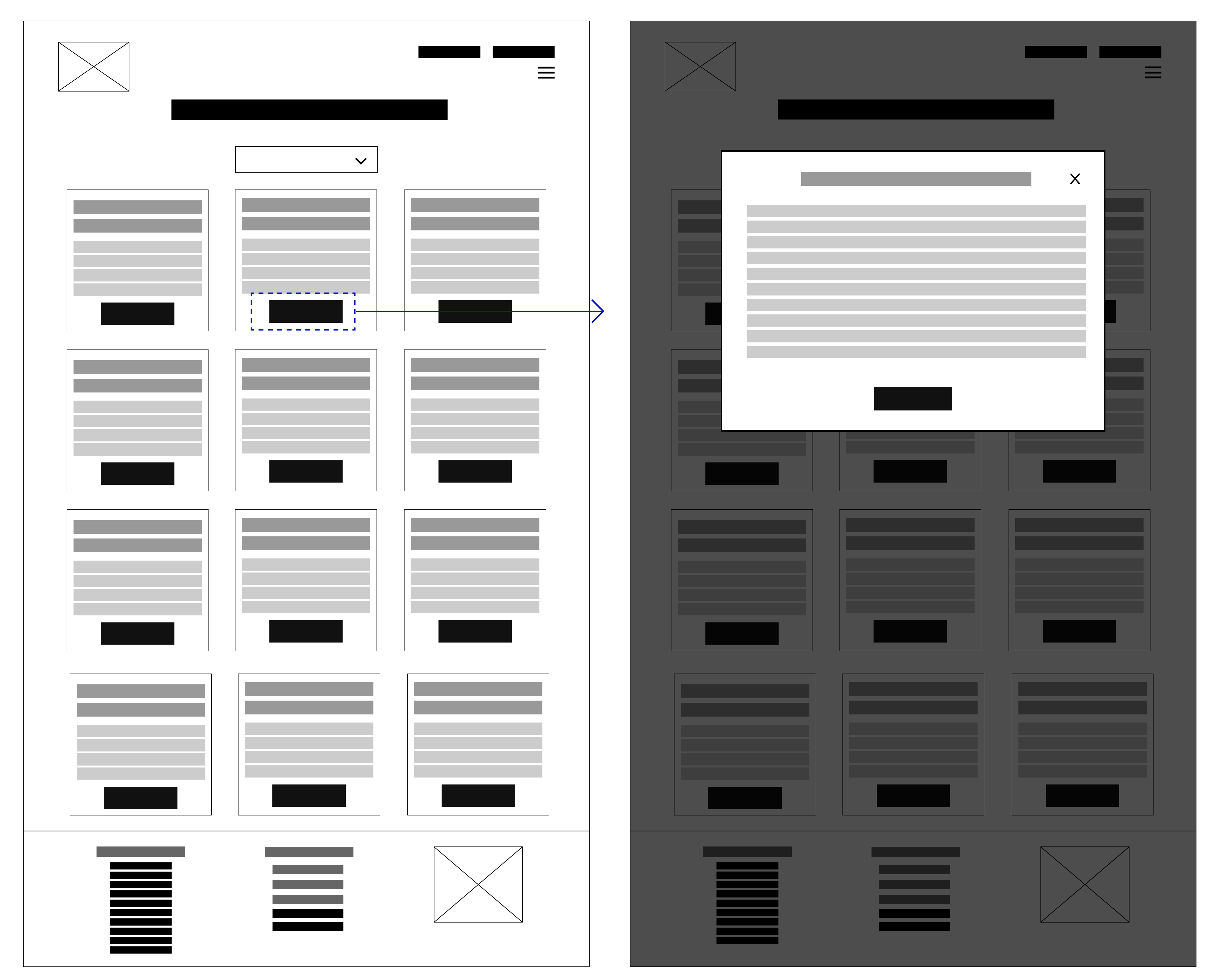 wireframe for In-person Workshops and Online Courses as described above.